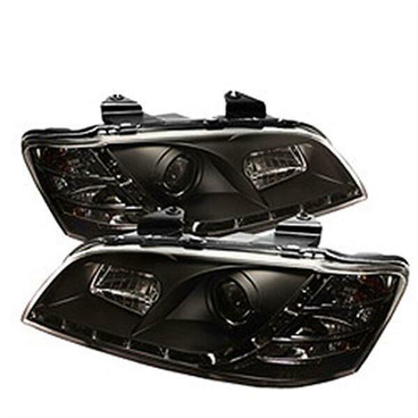 Whole-In-One Projector Headlights DRL Black High H1 Low H7 for 2008-2009 Pontiac G8 - Black WH3850301
